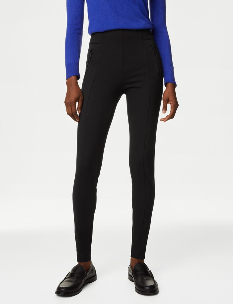 Zip Detail High Waisted Leggings | M&S Collection | M&S