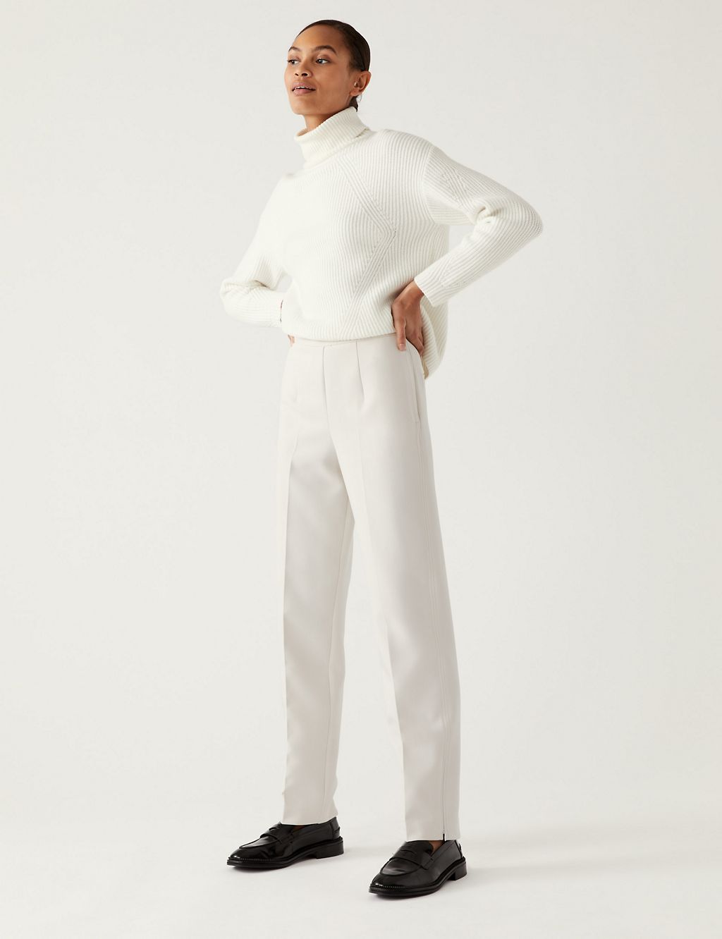 Zip Detail Straight Leg Trousers 3 of 5