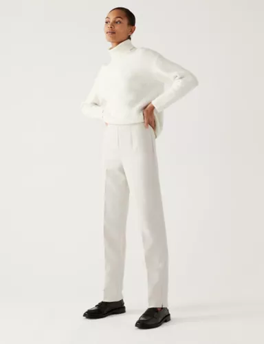 Zip Detail Straight Leg Trousers 1 of 5