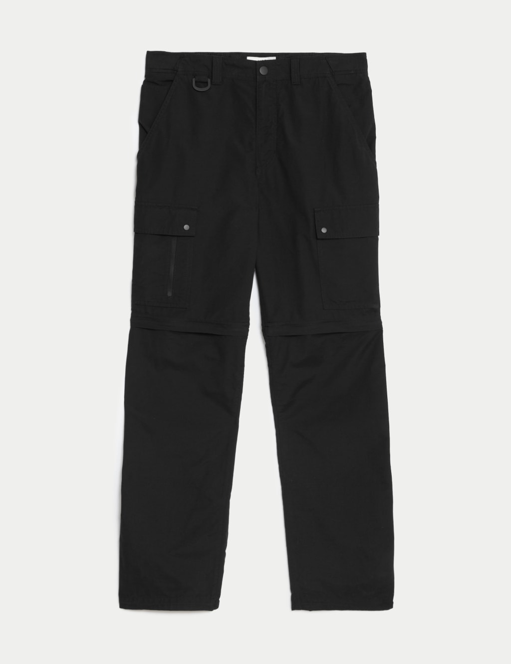 Black & White Zip-Off Carpenter Pants