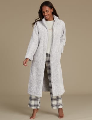 M And S Zip Up Dressing Gown