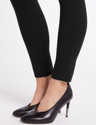 Black Zip Pocket Skinny Stretch Trousers