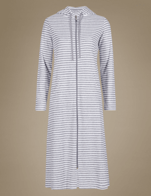 lightweight zip up dressing gown