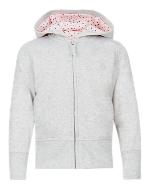 Zipped Through Hooded Sweatshirt with StayNEW™ (1-7 Years) Image 2 of 4