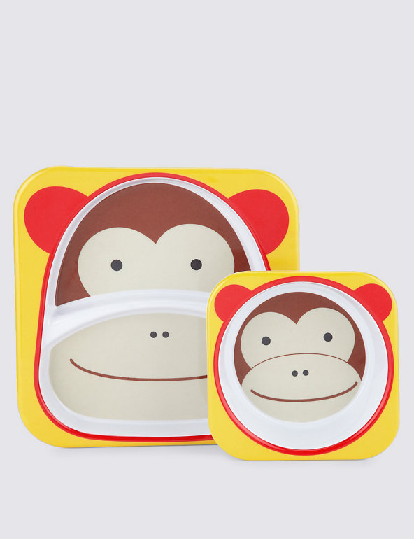 Zoo Tabletop Set (Plate & Bowl) - Monkey Image 1 of 1