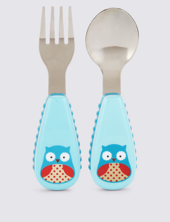 Zoo-Tensil Cutlery Set- Owl Image 1 of 1