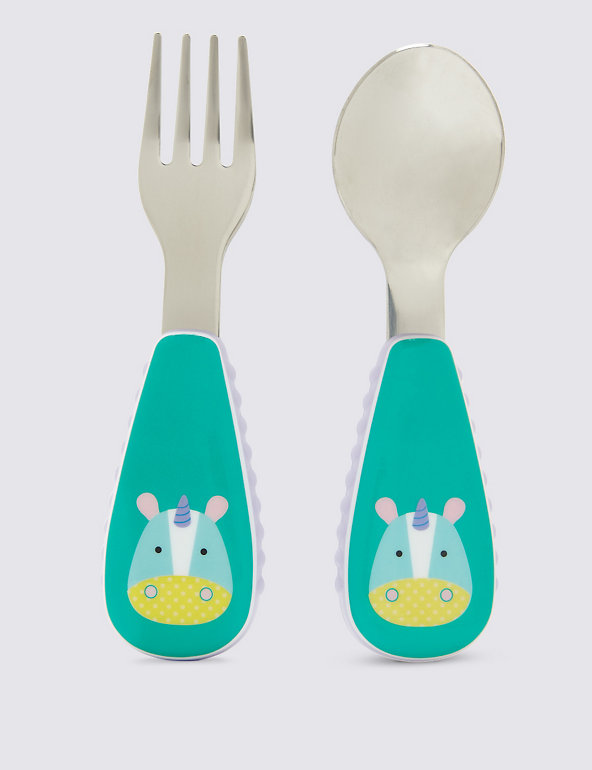 Zoo-Tensil Cutlery Set - Unicorn Image 1 of 1