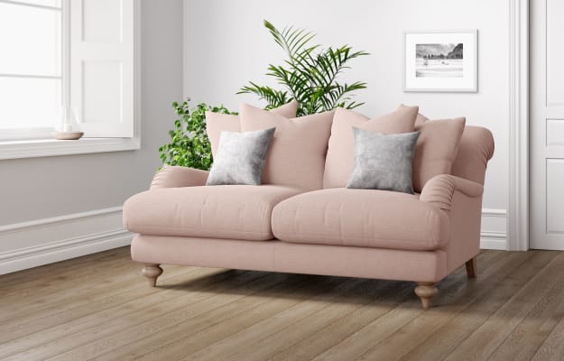 Size 2 Seater Sofa Pink Sofa Armchairs