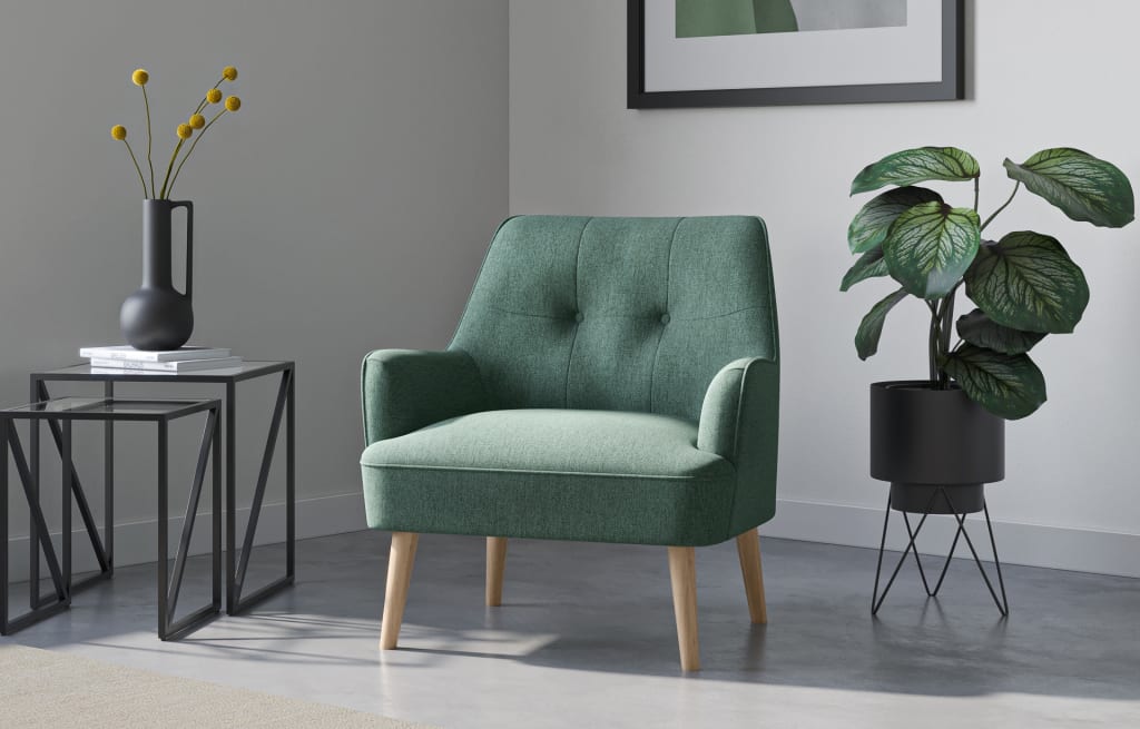 Small green discount chair