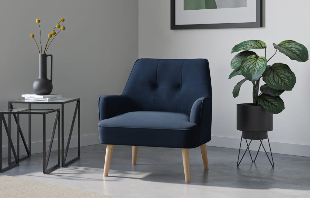 Navy armchairs best sale