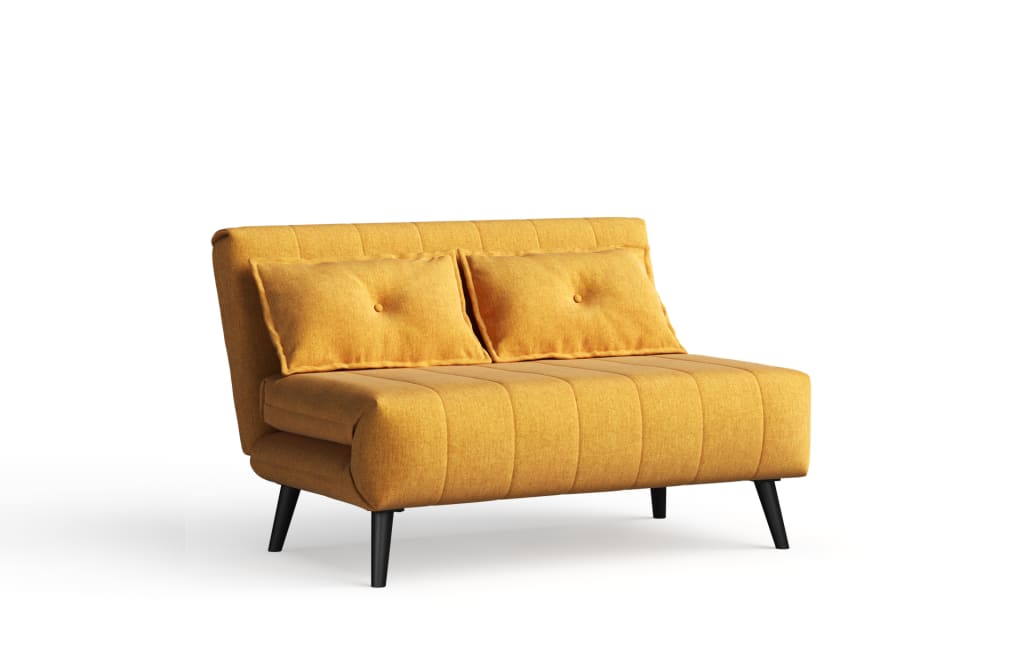 Yellow pull out sofa hot sale bed