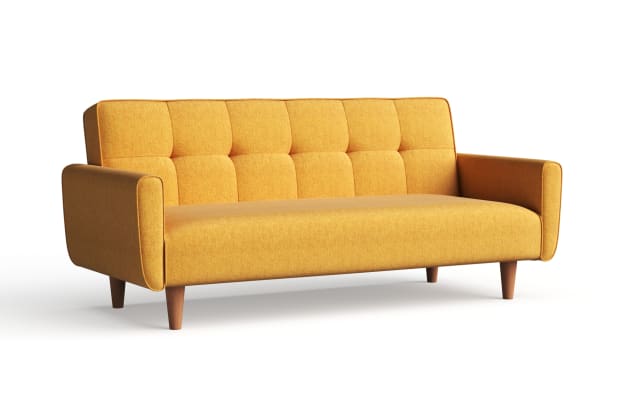 Mustard yellow on sale sofa bed