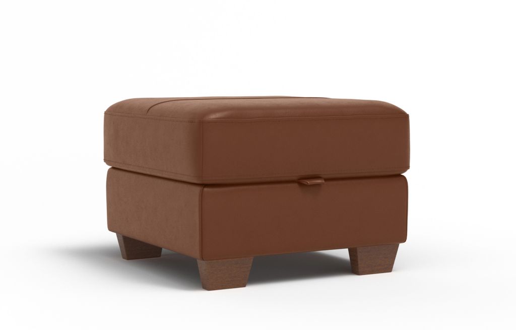 Cole Storage Leather Footstool