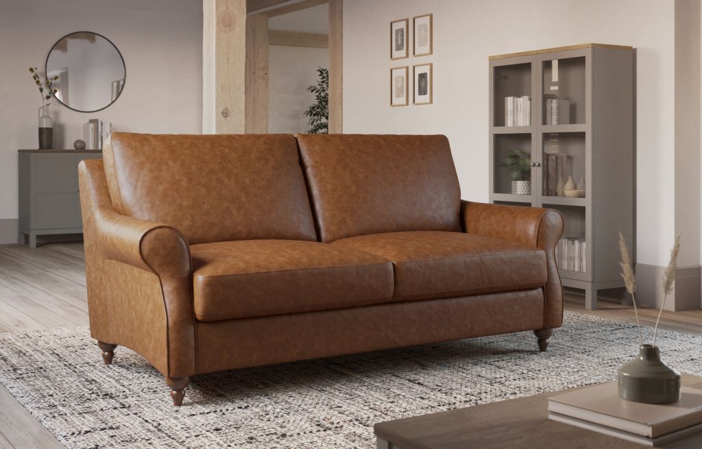 Rowan Large 3 Seater Leather Sofa