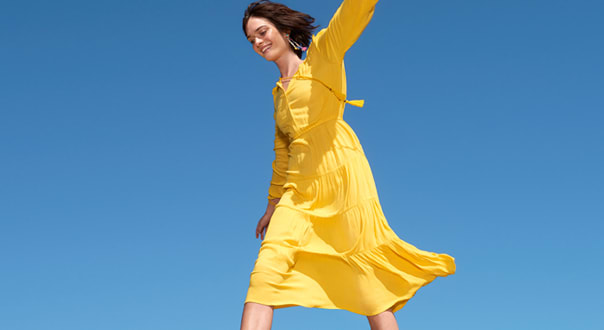 m and s yellow dress