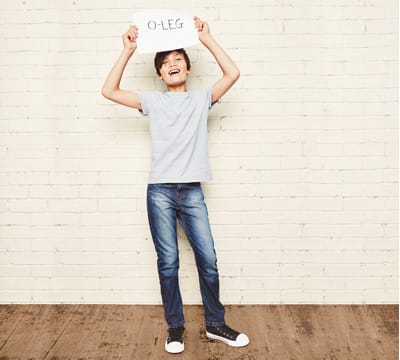 Boy wearing o-leg jeans