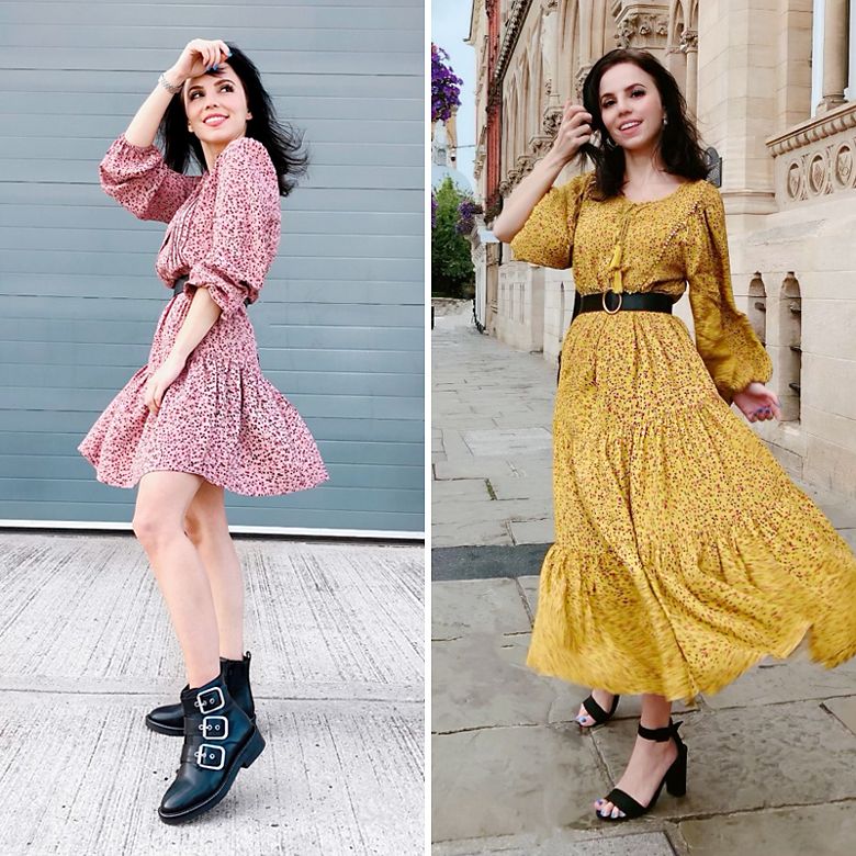 M&S Insider Patrycja wearing floral dresses