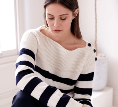 Breton Striped Jumper Capsule Wardrobe Staple M S AU