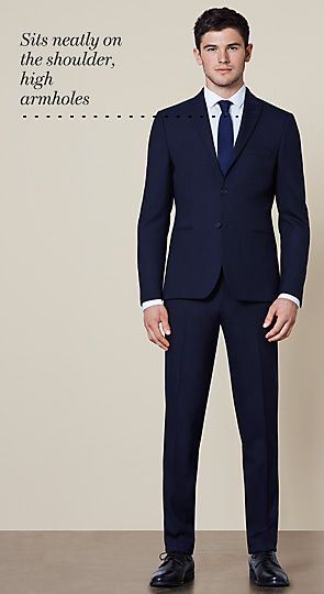 Man wearing modern slim suit