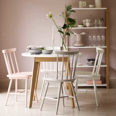 Small round dining table and dining chairs