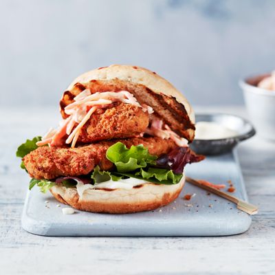 Southern fried chicken burger