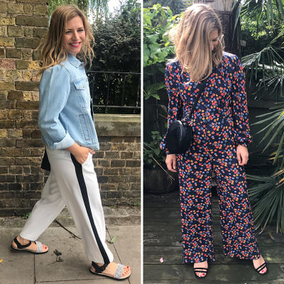 M&S Insider Rachel wearing trousers and jumpsuit
