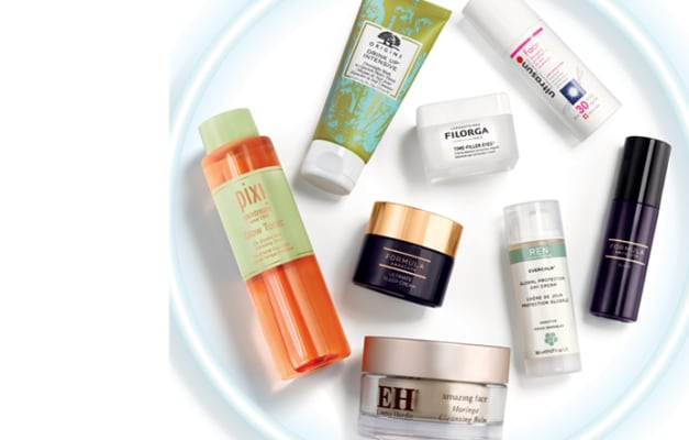 A selection of beauty products on offer