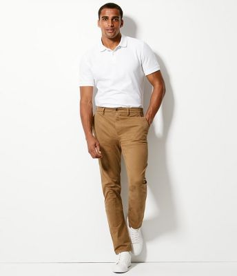 Men's Comfort Stretch Chino Pants, Slim Fit, Straight Leg Pants At ...