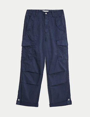 lyocell™ Rich Cargo Tea Dyed Cropped Trousers Image 2 of 5