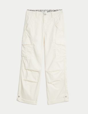 lyocell™ Rich Cargo Tea Dyed Cropped Trousers Image 2 of 5