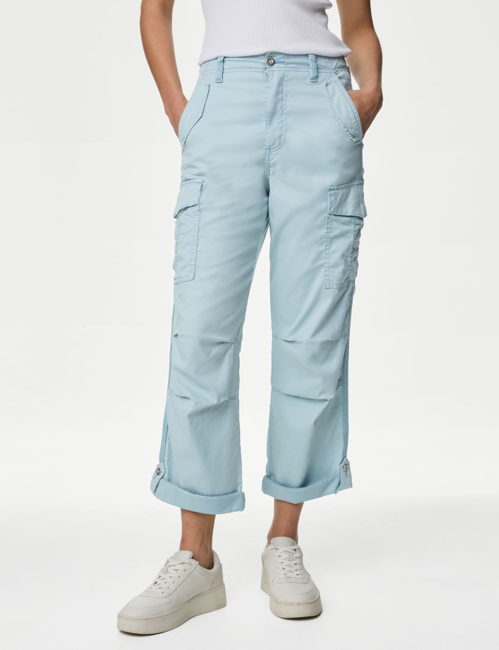 lyocell™ Rich Cargo Tea Dyed Cropped Trousers 5 of 6