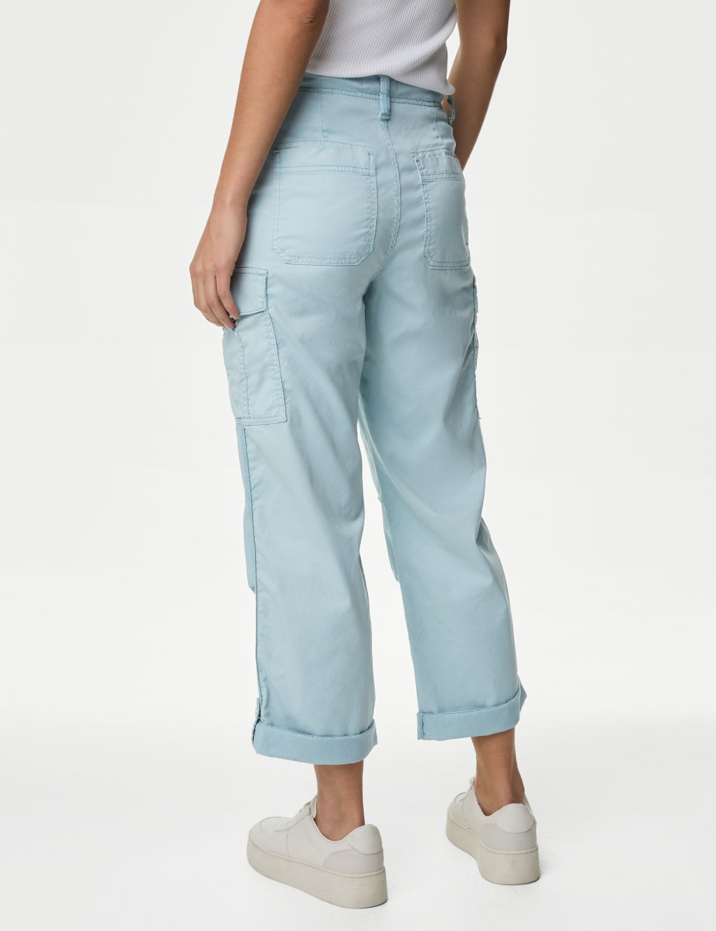 lyocell™ Rich Cargo Tea Dyed Cropped Trousers 6 of 6