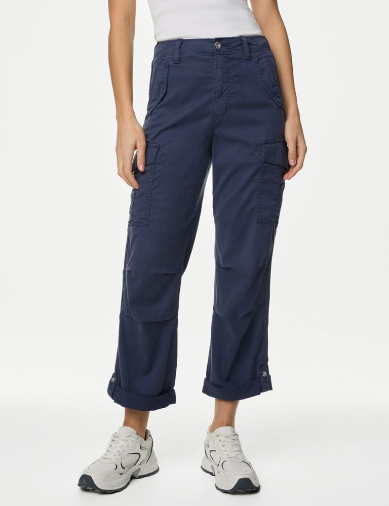 lyocell™ Rich Cargo Tea Dyed Cropped Trousers 4 of 5