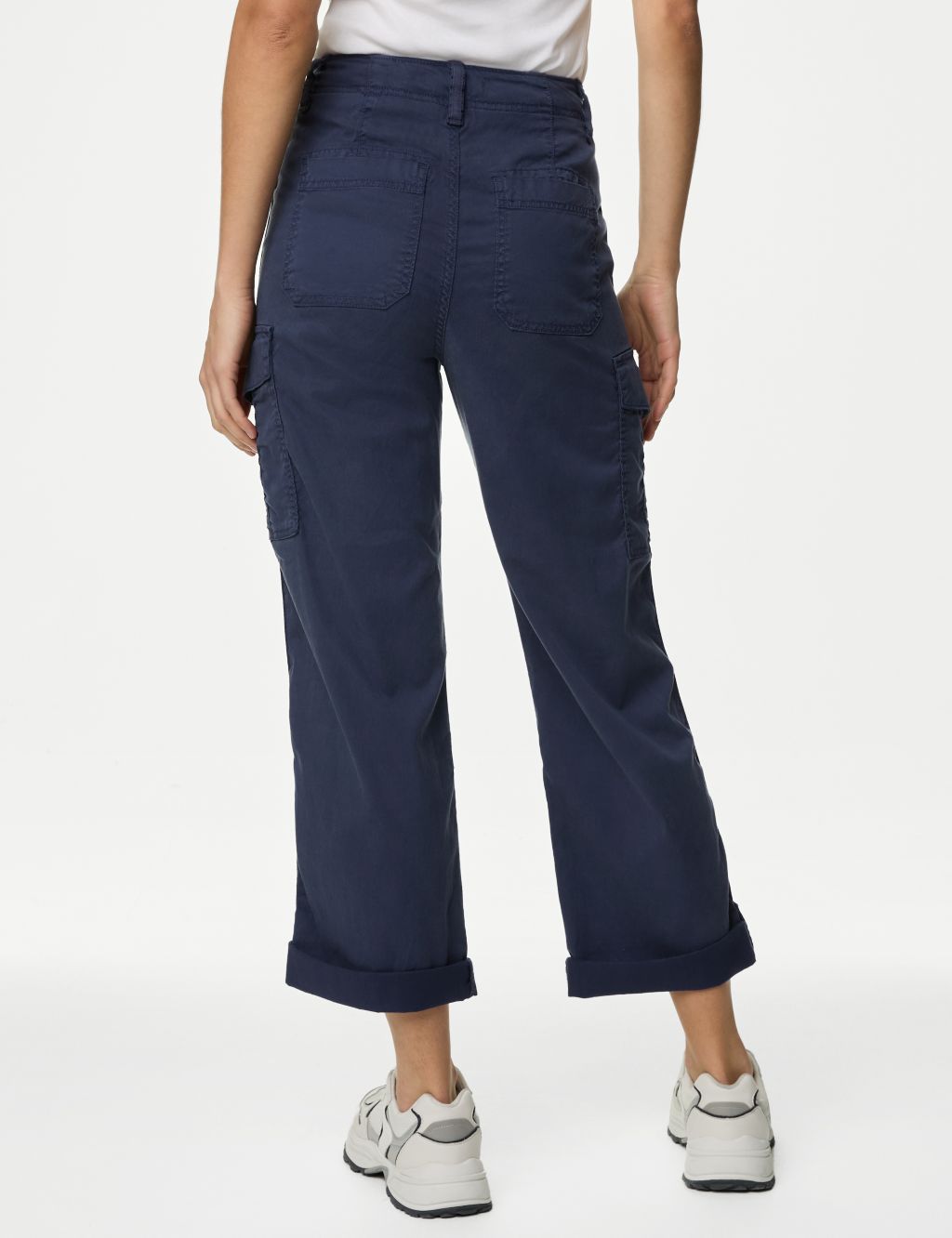 lyocell™ Rich Cargo Tea Dyed Cropped Trousers 5 of 5