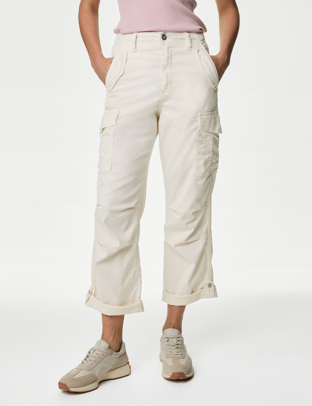 lyocell™ Rich Cargo Tea Dyed Cropped Trousers 2 of 5