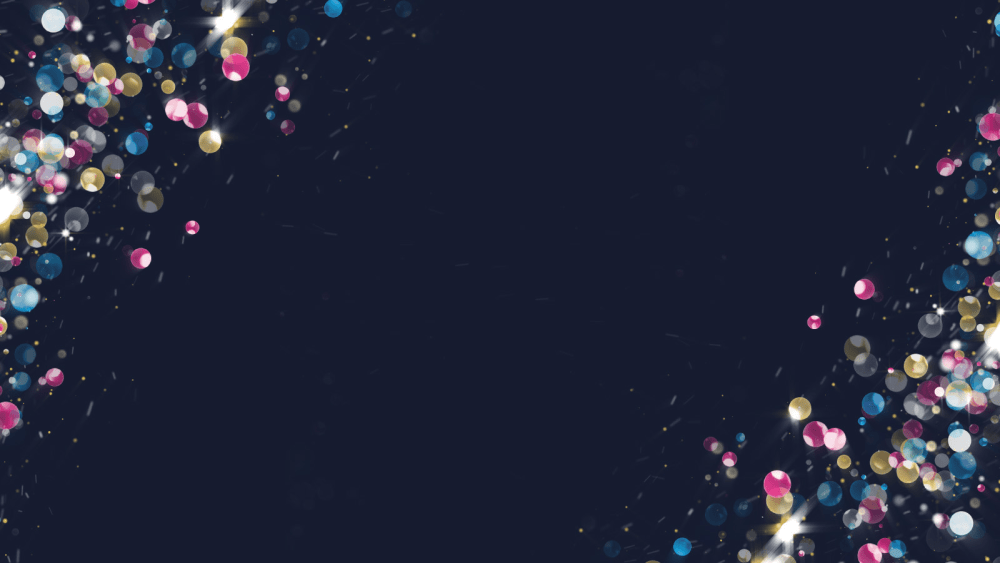 Gold glitter on black