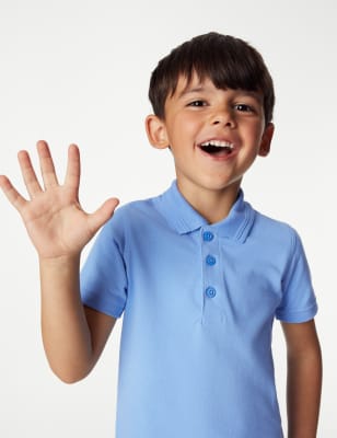 Boys blue store polo shirt